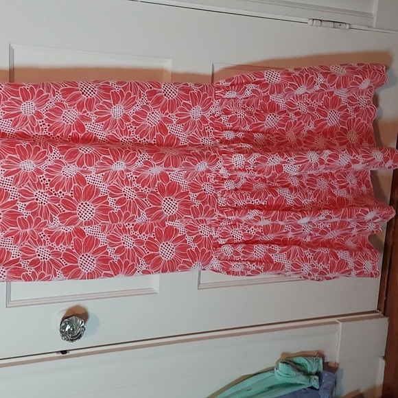 Milly Breanna Tournesol Eyelet Dress Coral - Picture 5 of 16